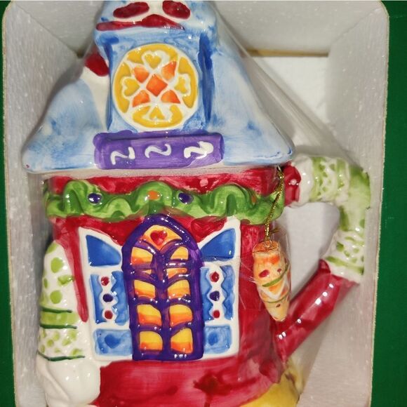 Holiday Seasons Christmas Hand Painted Ceramic Covered House Mug Brand New - Picture 4 of 5